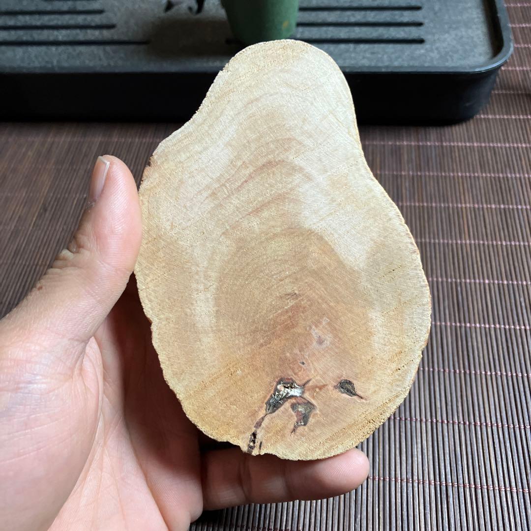 猫の木製置物 焼き絵