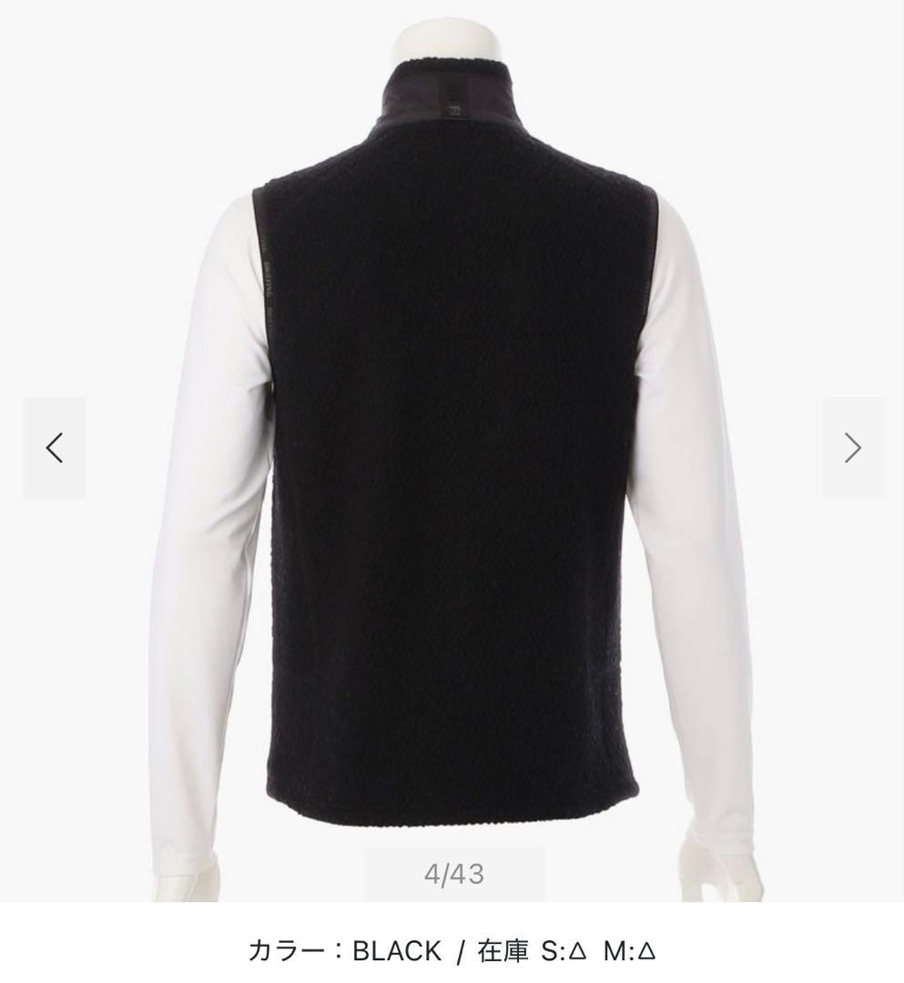 【美品】　ブリーフィングゴルフ　ウールボアベストブラック　2025年秋冬モデル