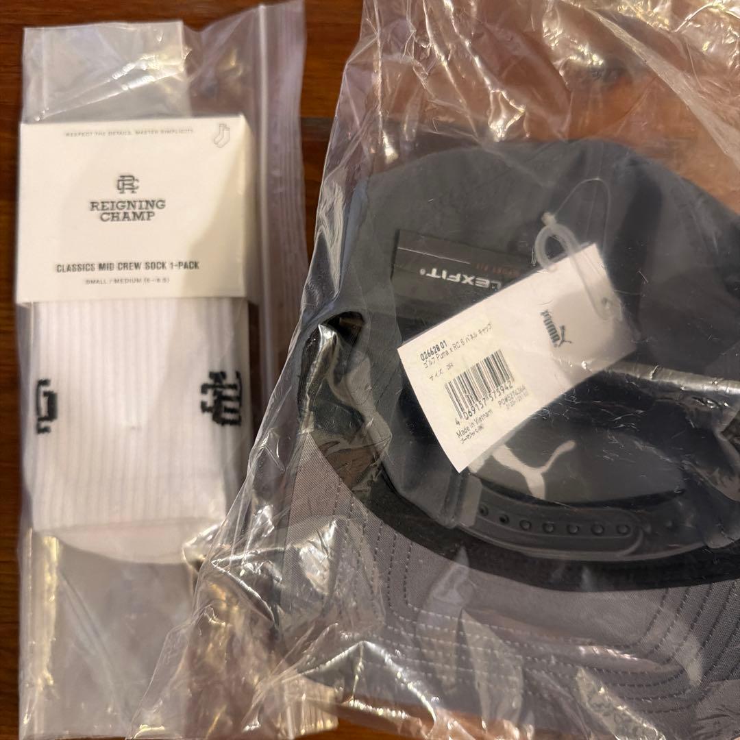 【新品未使用】PUMA × REIGNING CHAMP キャップ＆ソックス