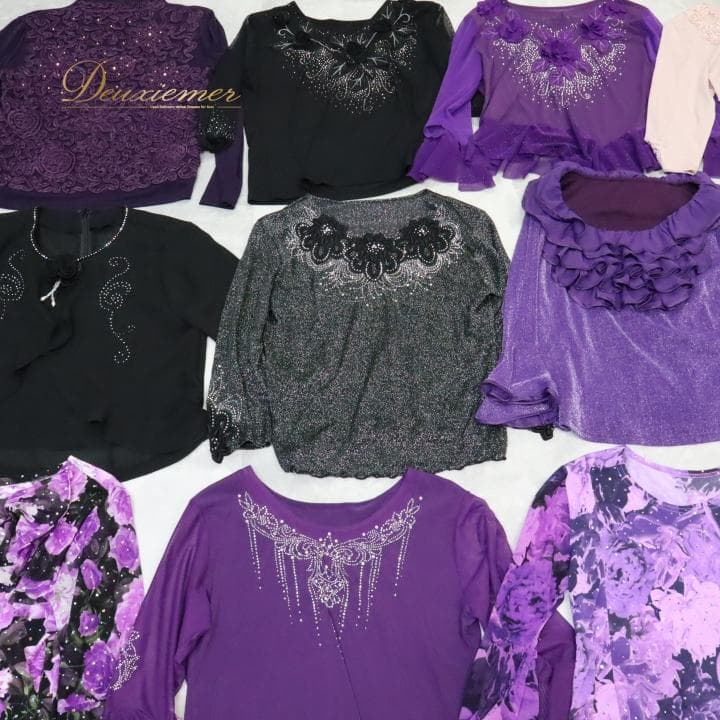 【美品 社交ダンス 衣装 レッスン着 20着 まとめ売り】ブラウス トップス