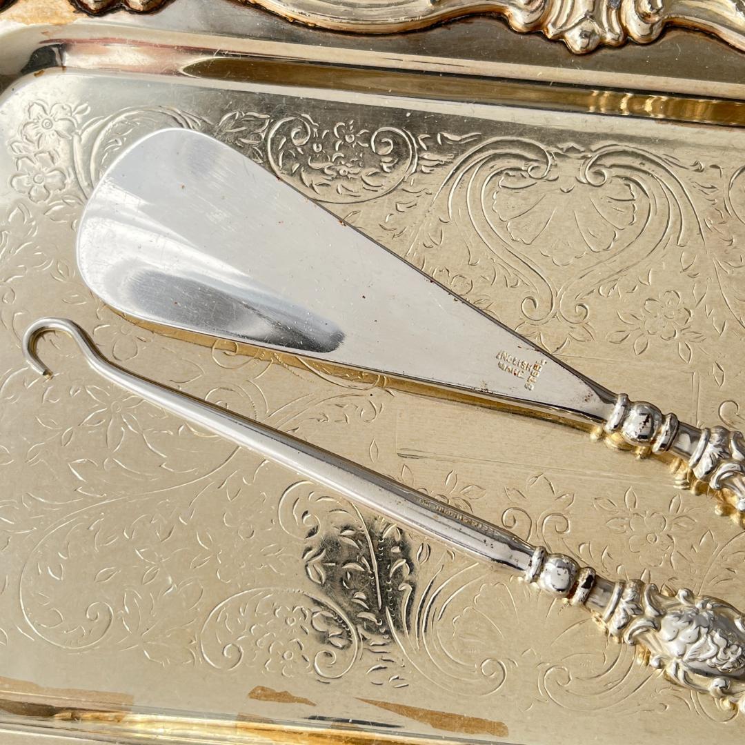 【Adie & Lovekin】【純銀ハンドル】 天使の靴べら / ボタンフック