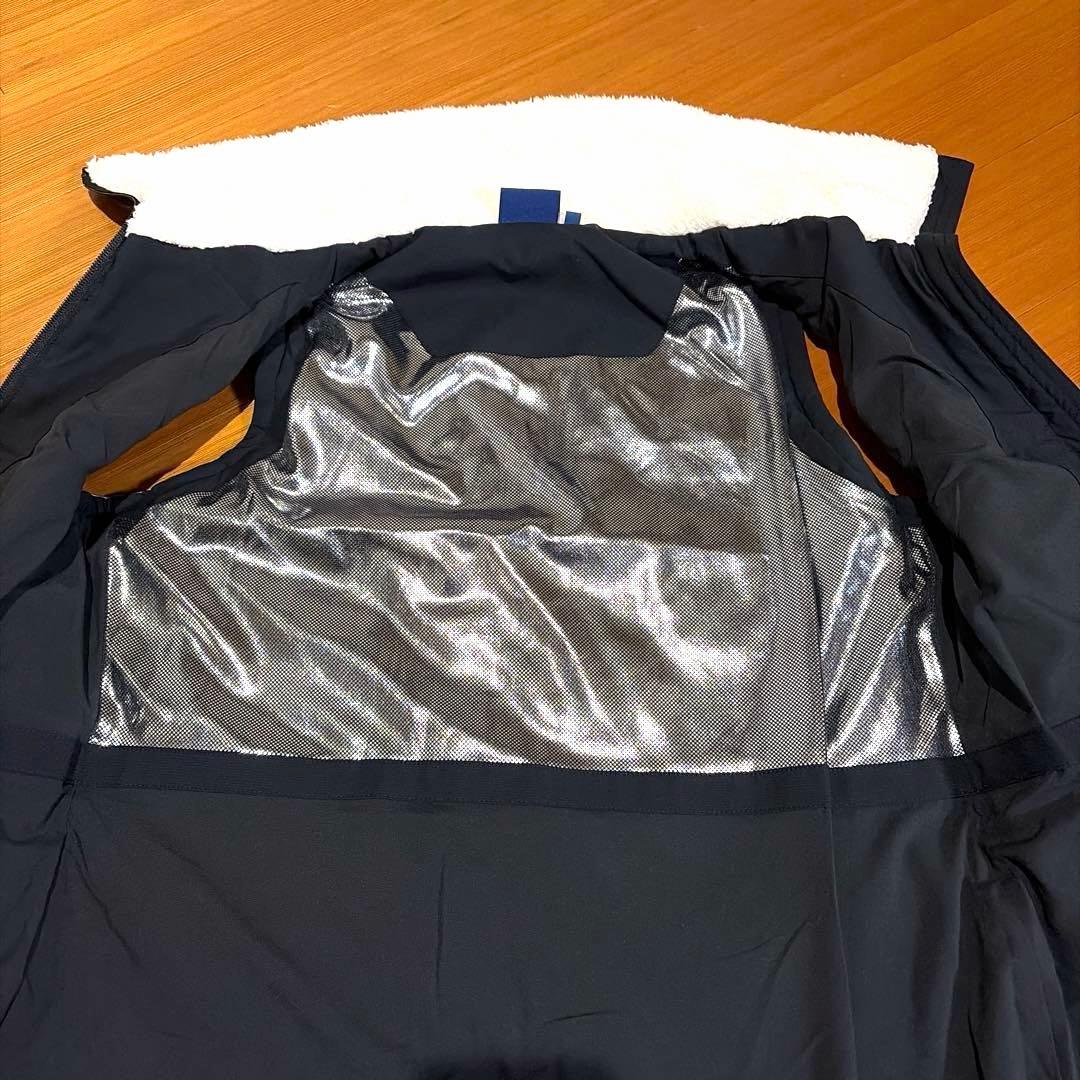 〈新品タグ付き〉 蓄熱保温　ボアネックフルジップ　中綿ベストタイプ　ワンピース