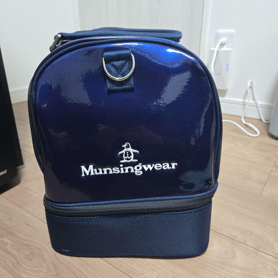 限定品★Munsingwear エナメル ゴルフバッグ ネイビー