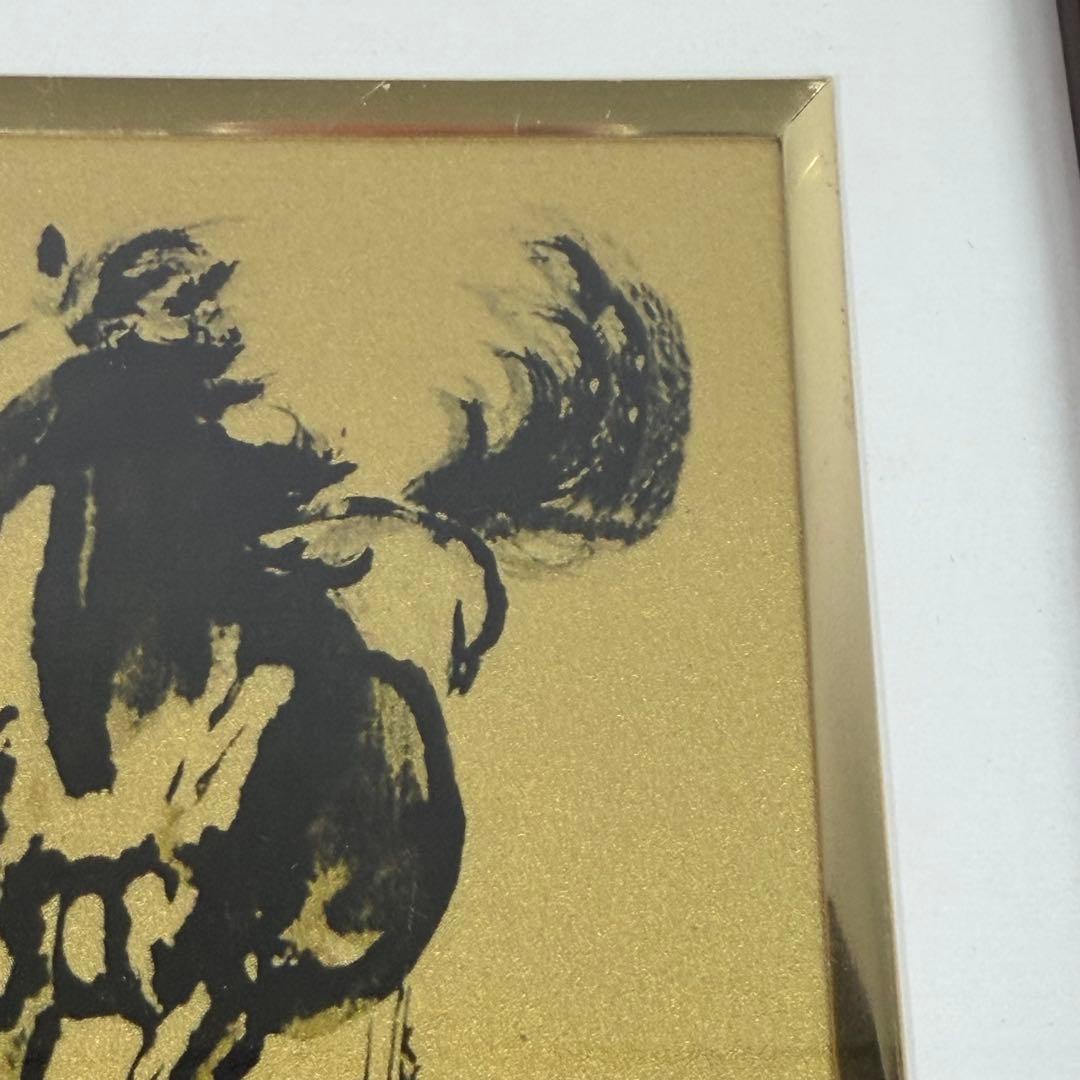 馬　徐悲鴻（じょ・ひこう） 純足金製作　額入り絵