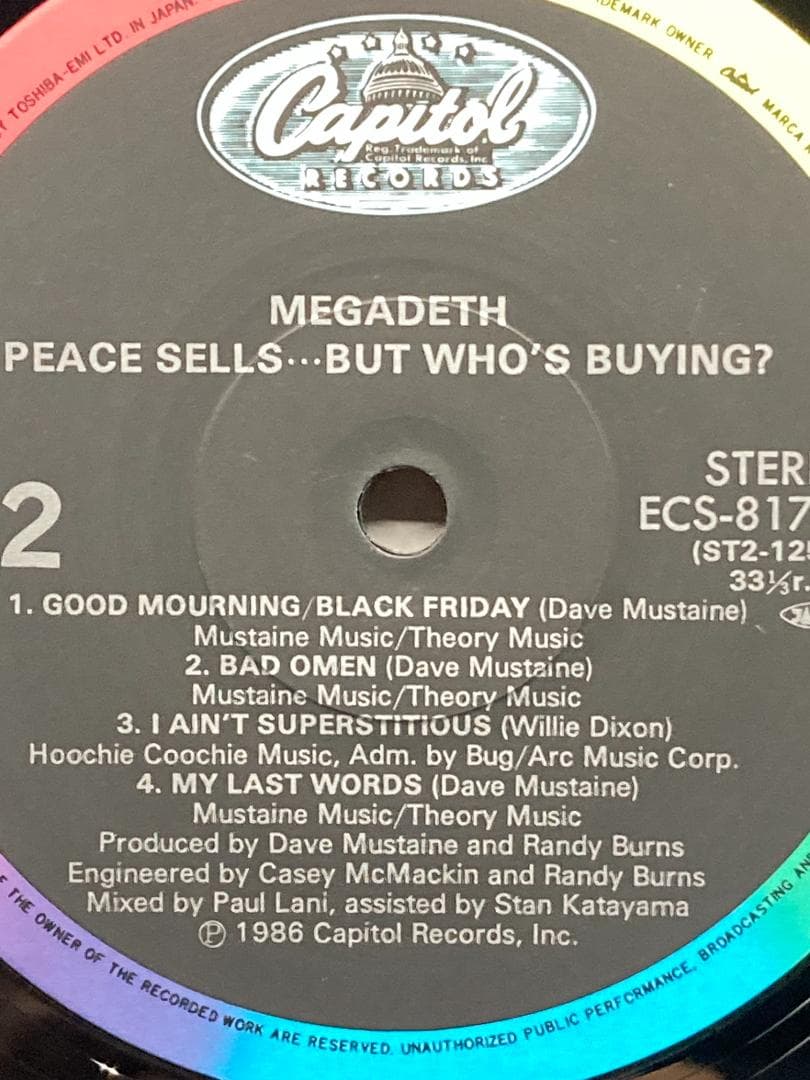 Megadeth PEACE SELLS… BUT WHO'S BUYING?