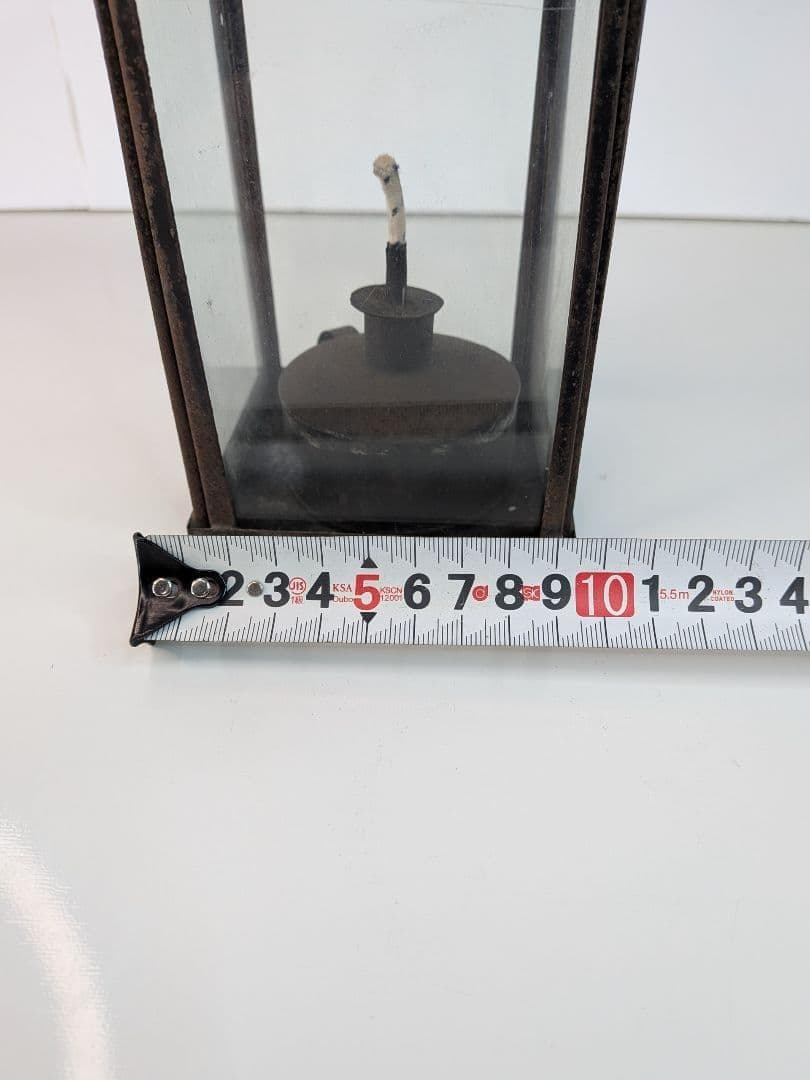 【 ヴィンテージ 】 オイルランタン／ガラスケース／吊り下げランプ