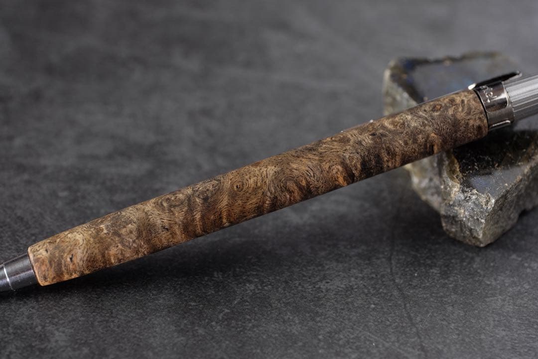 PG5木軸カスタム0199　高村杢工房 製図用シャープペンシル　花梨瘤　至高の黒