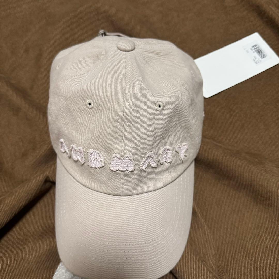 レディースウェア andmary Mary logo cap beige