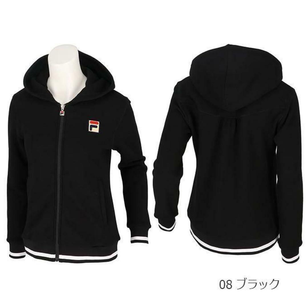フィラ　FILA　テニスウェア　レディース　フルジップパーカー　M　ブラック