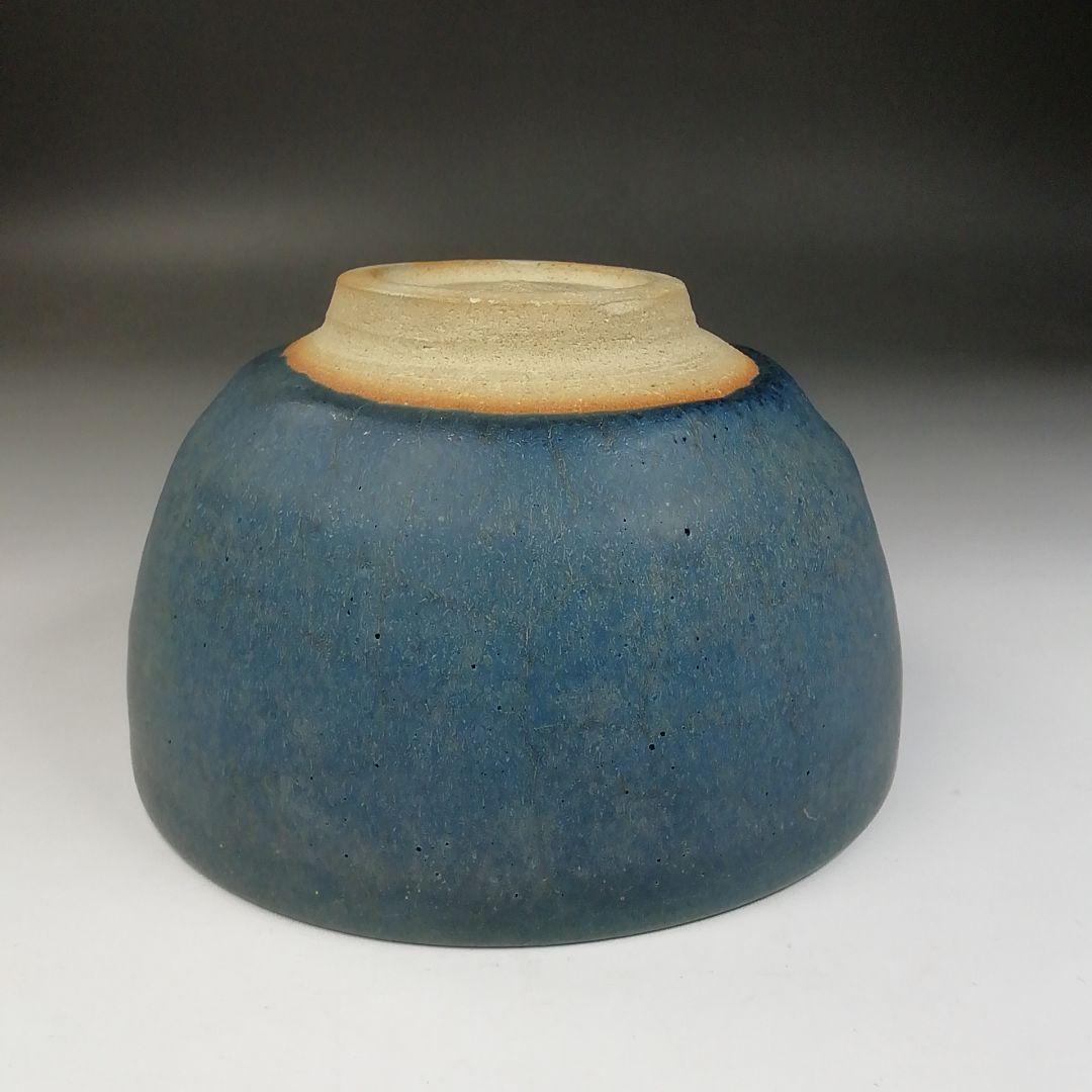 Ｔ７３３　茶碗　『碧釉　茶碗』『谷口良三 造』　共箱　抹茶碗　茶道具