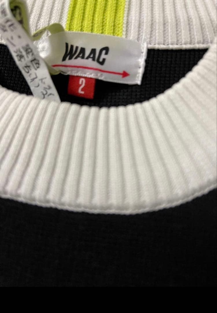 WAAC ブラック ノースリーブ ワンピース サイズ2