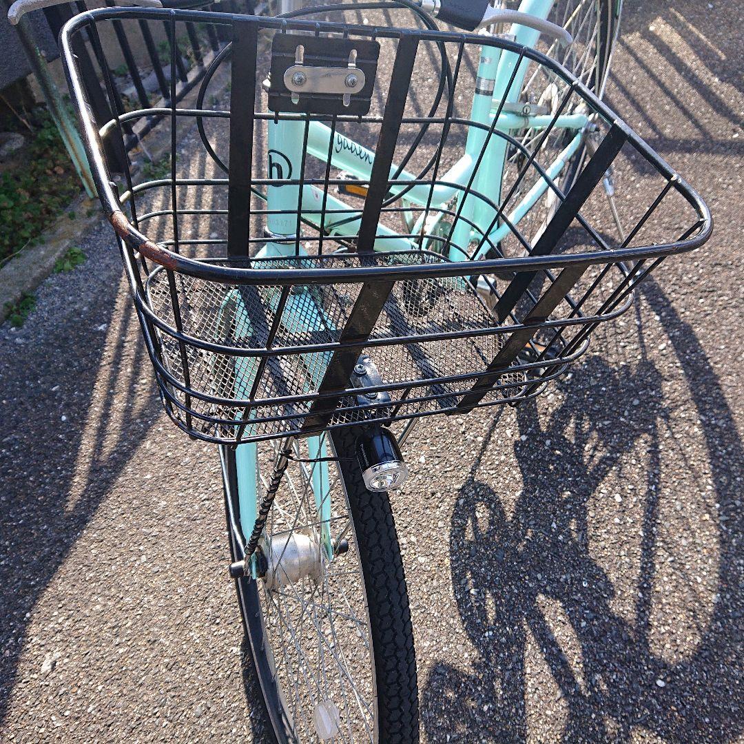 【こじろう】自転車 シティサイクル 26インチ ミントグリーン 女の子