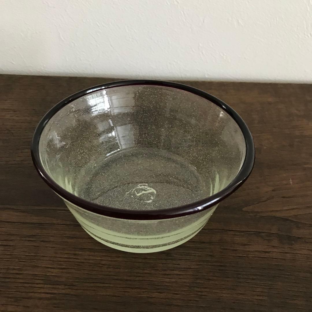 小谷眞三　倉敷ガラス　吹きガラス　ボウル　　(舩木倭帆 小谷栄次　民藝)