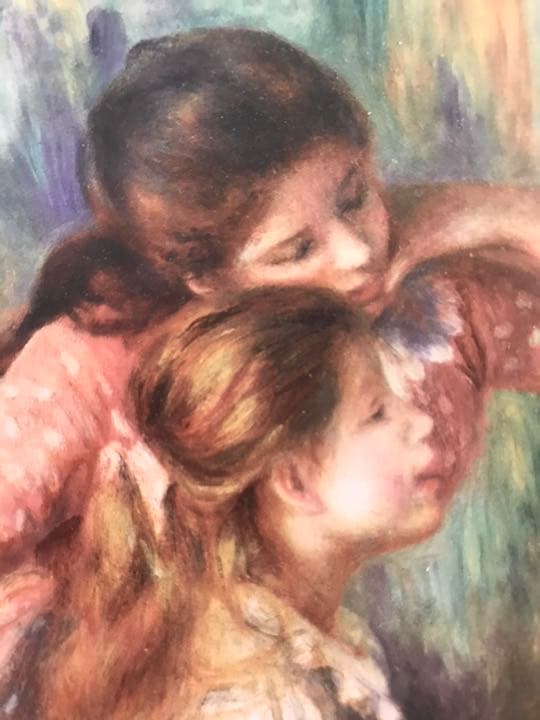 再値下げ❣️ピアノを弾く少女たち　ルノアール　希少サイズ　額縁付き