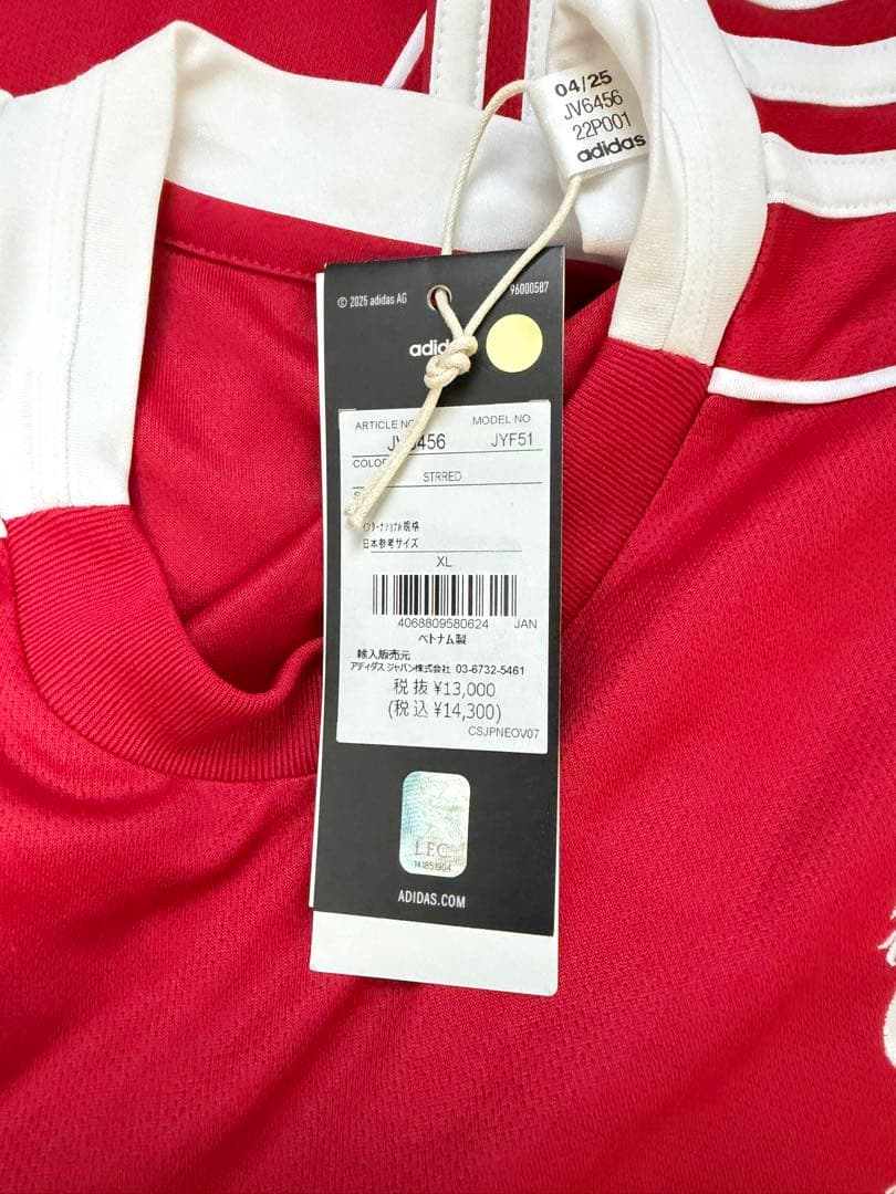 リヴァプール　長袖ユニフォーム　XL 25-26