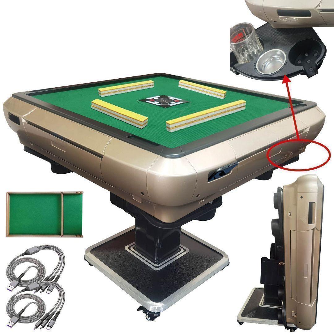 全自動麻雀卓 家庭用 静音式 折り畳み式 コンパクト キャスター付き 1342