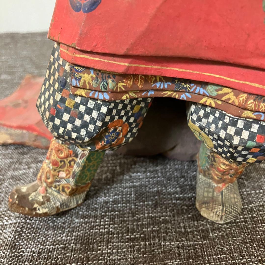 奈良一刀彫　名工竹林薫風作　舞楽人形　春日大社　骨董　古道具　奈良蔵出　森川杜園