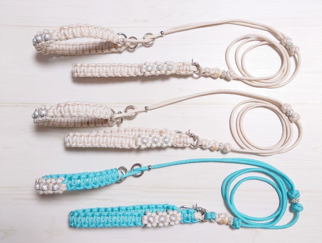 首輪一体型✰パラコードリード　レモン