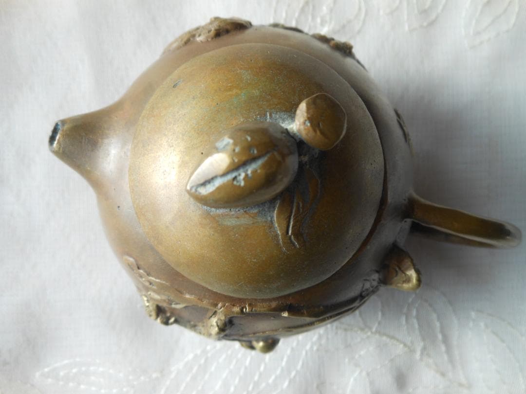 急須　茶器　茶壷　煎茶道具　茶事　金属製　アンティーク　古美術品