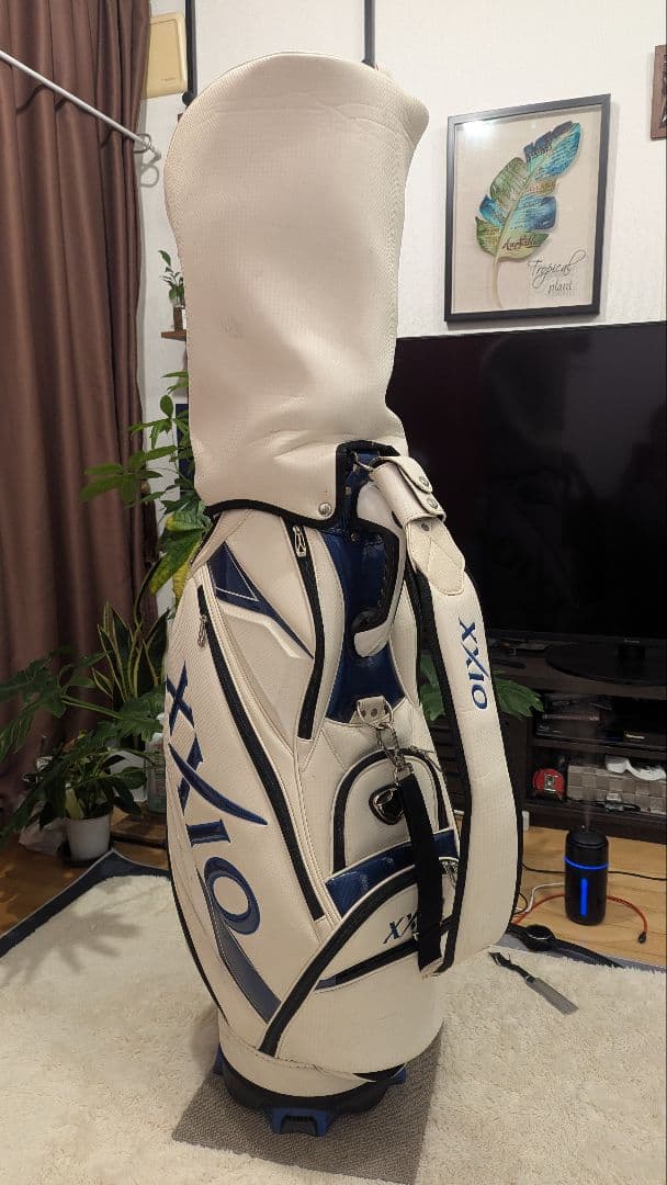 XXIO キャディバッグ プロレプリカ　ホワイト/ブルー