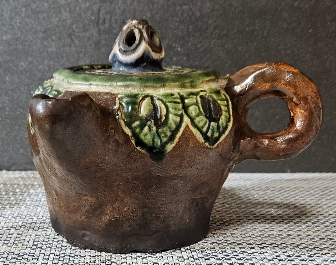 古琉球系　鉄釉　緑釉　青釉　急須　酒次 花入　オブジェ　酒器　カラカラ　壺屋焼