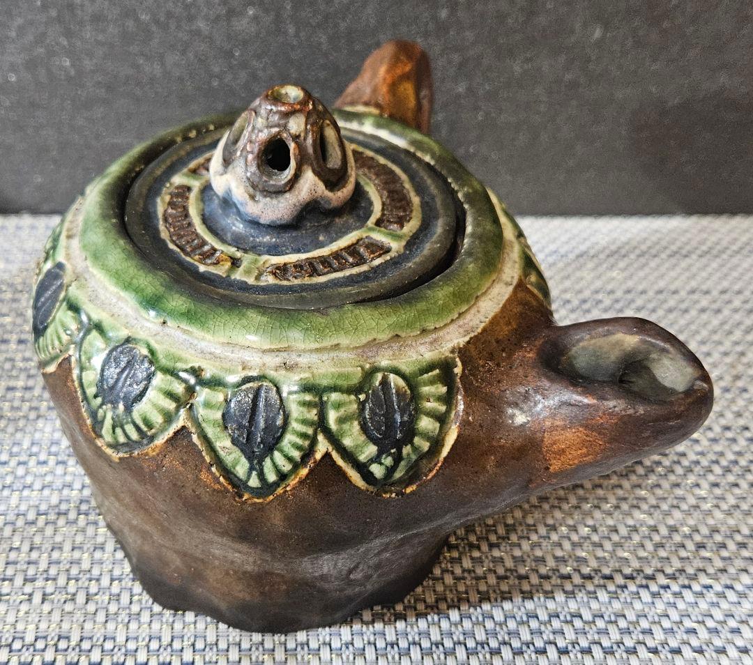 古琉球系　鉄釉　緑釉　青釉　急須　酒次 花入　オブジェ　酒器　カラカラ　壺屋焼