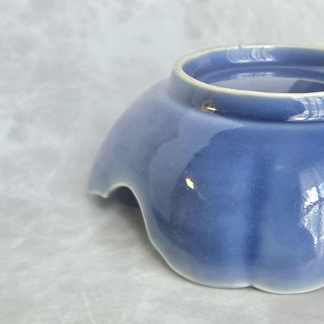 無傷　完品　古伊万里　瑠璃釉　変形皿　江戸　骨董　金直し　金継ぎ　アンティーク