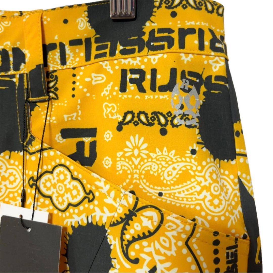 新品 ラッセルノ ゴルフ バンダナ ストレッチ カーゴショーツ イエロー M 4