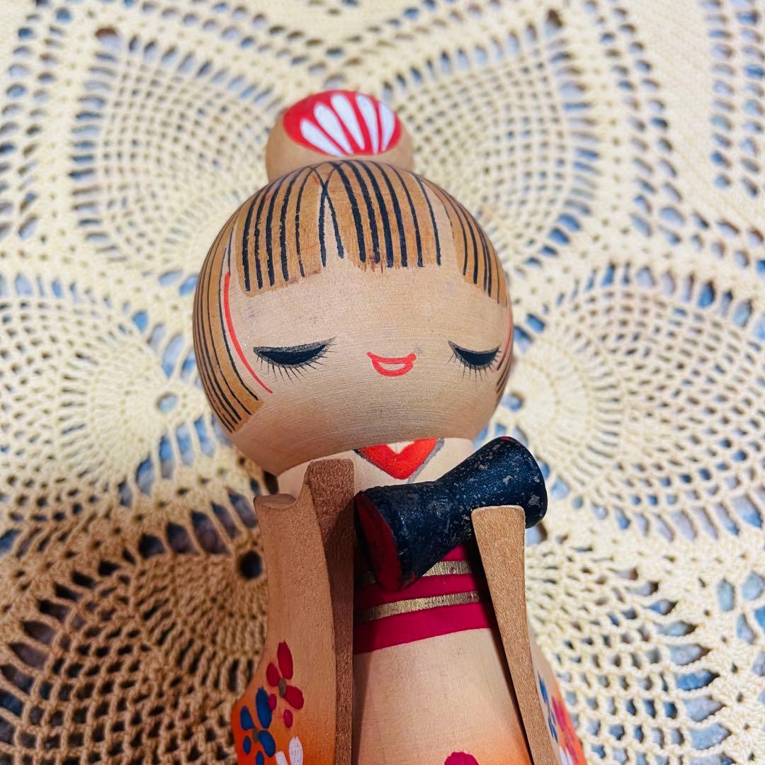 こけし　民芸品　創作こけし　春の夢　草玄　箱根　軽井沢　青森　４体セット