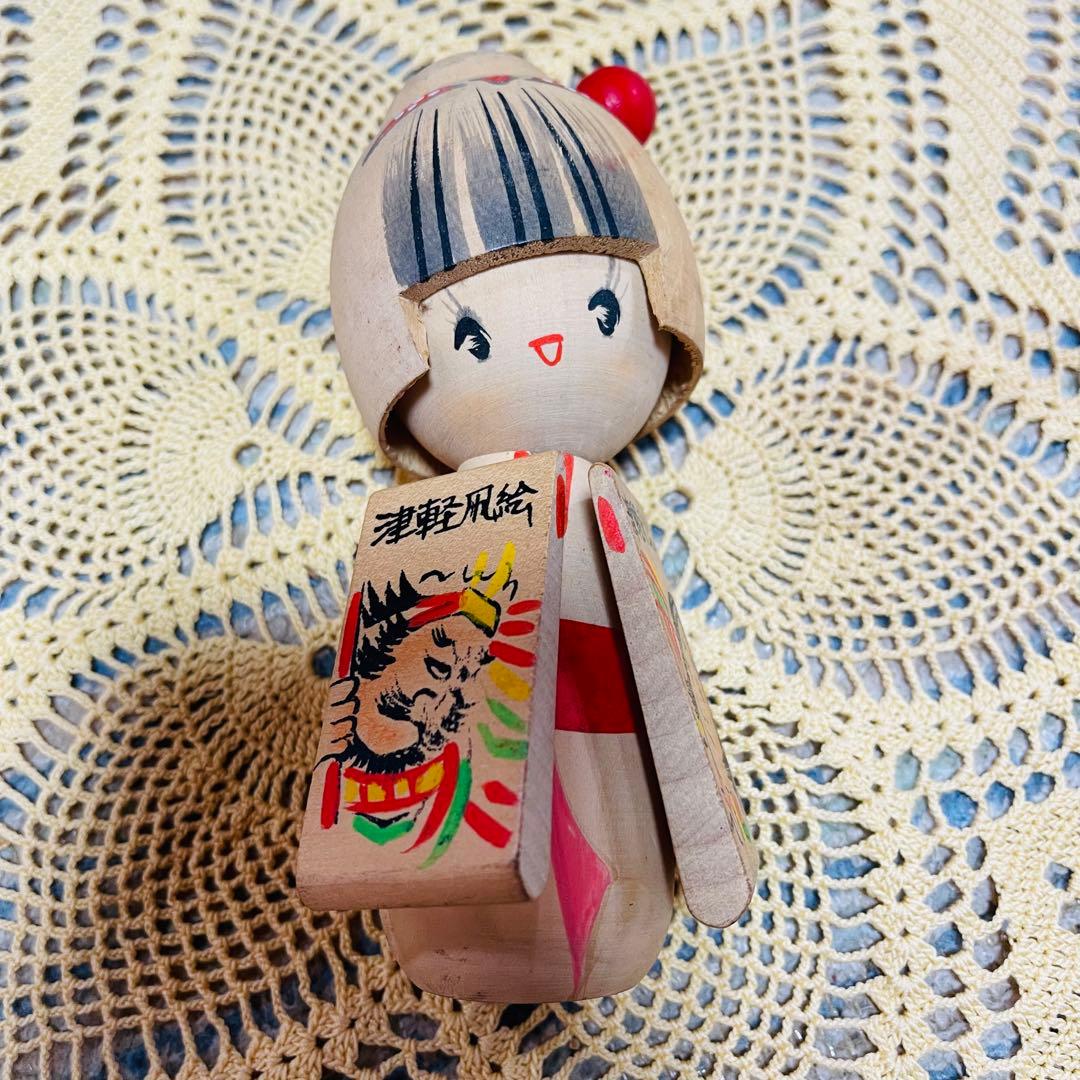 こけし　民芸品　創作こけし　春の夢　草玄　箱根　軽井沢　青森　４体セット