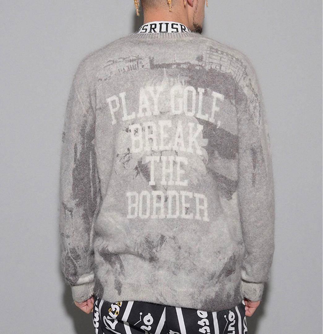 新品 ラッセルノ ゴルフ グラフィック ニット セーター ブラック M 4