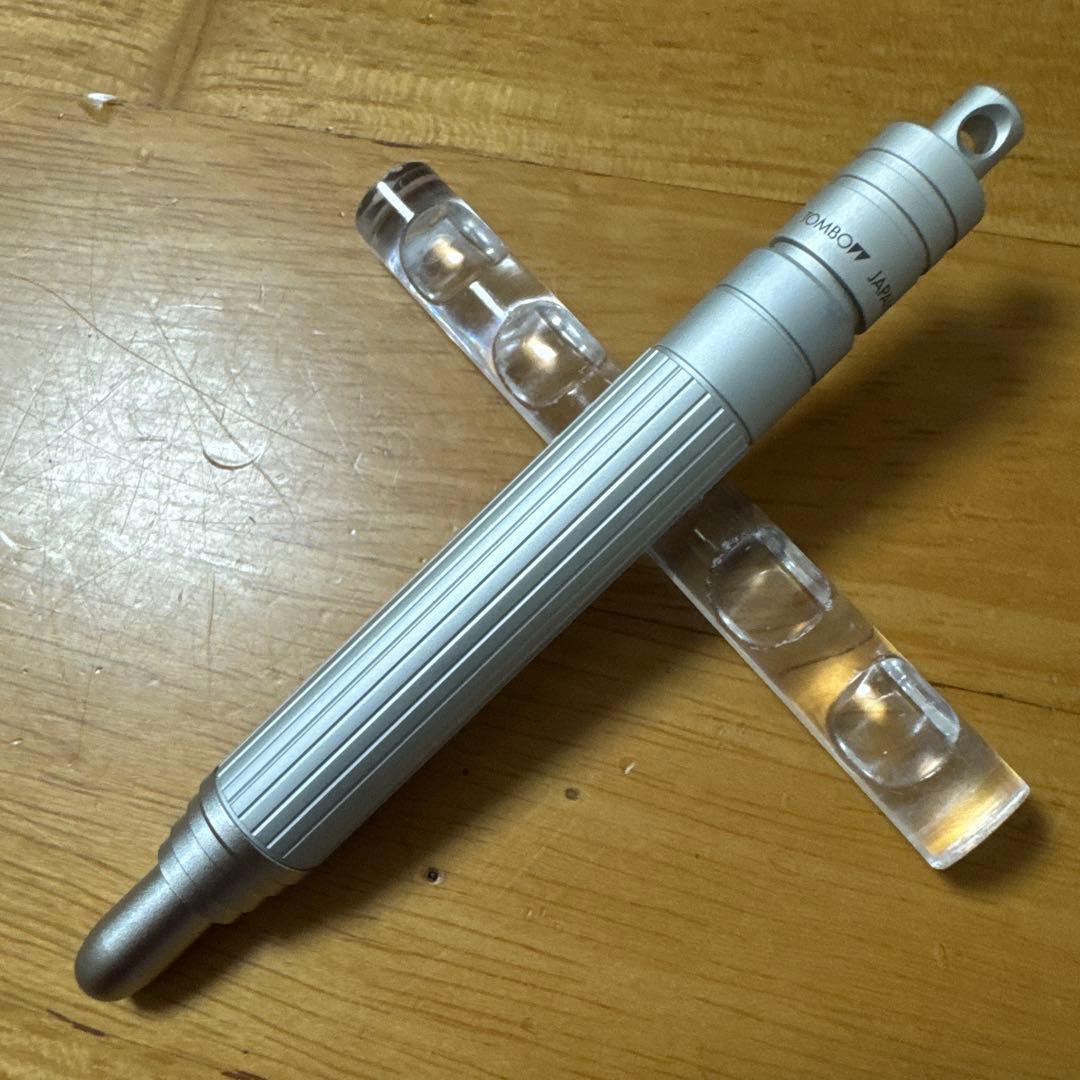 廃盤 TOMBOW トンボ鉛筆 XPA ボールペン 伸縮式 シルバー 箱付き