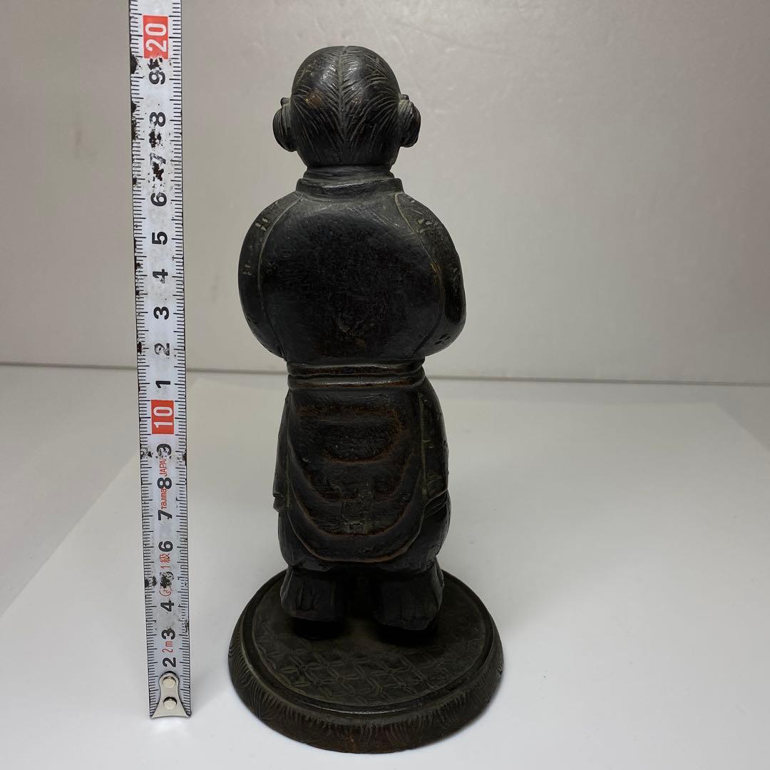 古銅　童子神　1804g 木箱付　トコエ　東さ7-0424☆2F