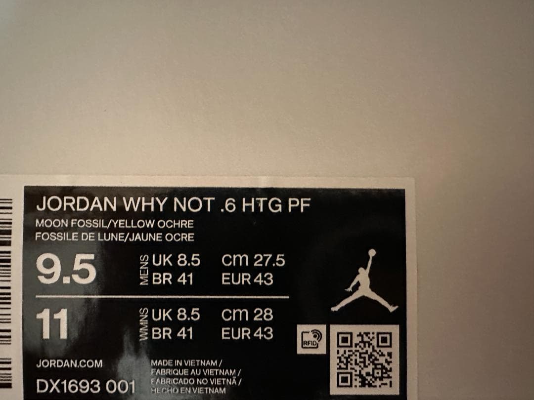 ジョーダン ワイノット 6 オナー ザ ギフト 27.5 ウェストブルック