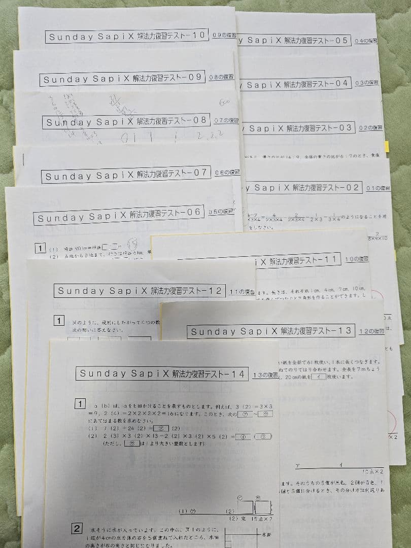サピックス 6年 算数 SS特訓 解法力 01-14 全回分 / 復習テスト付き