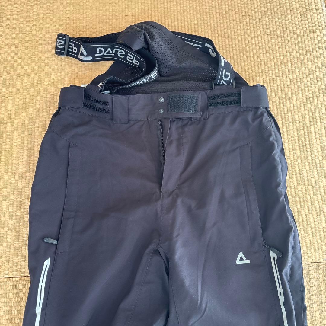 スキーウェア上下　メンズ 黒/黄 フード付き