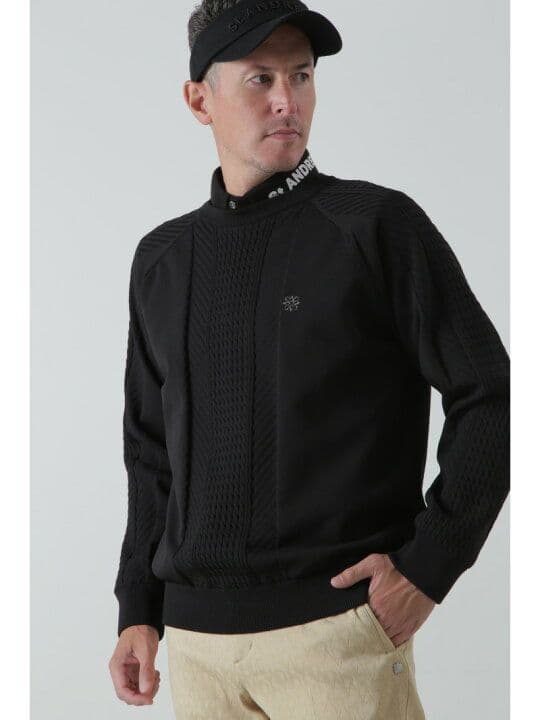 セントアンドリュース ゴルフ 防風裏地付き メンズニット ブラック