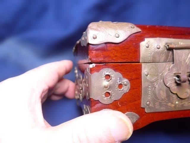 中国上海の伝統工芸　ジュエリーボックス　木製　ヴィンテージ　です