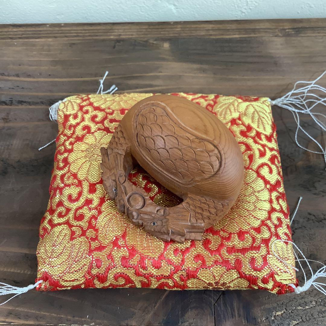 伝統工芸 香合 美品 大江 勝美 一位一刀彫 龍 木彫 茶道具 飛騨名工 香道具