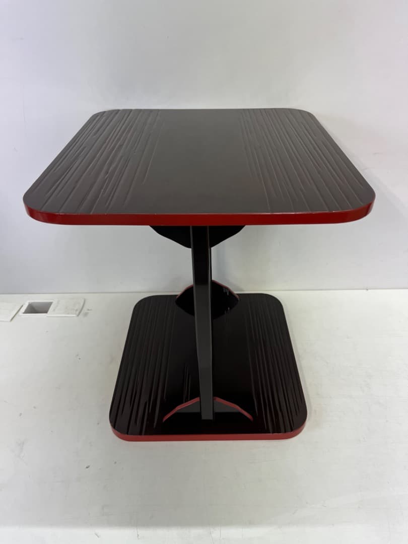 川瀬表完作　小四方棚　木地溜　爪紅　表千家　裏千家　即中斎好　茶道具　f800