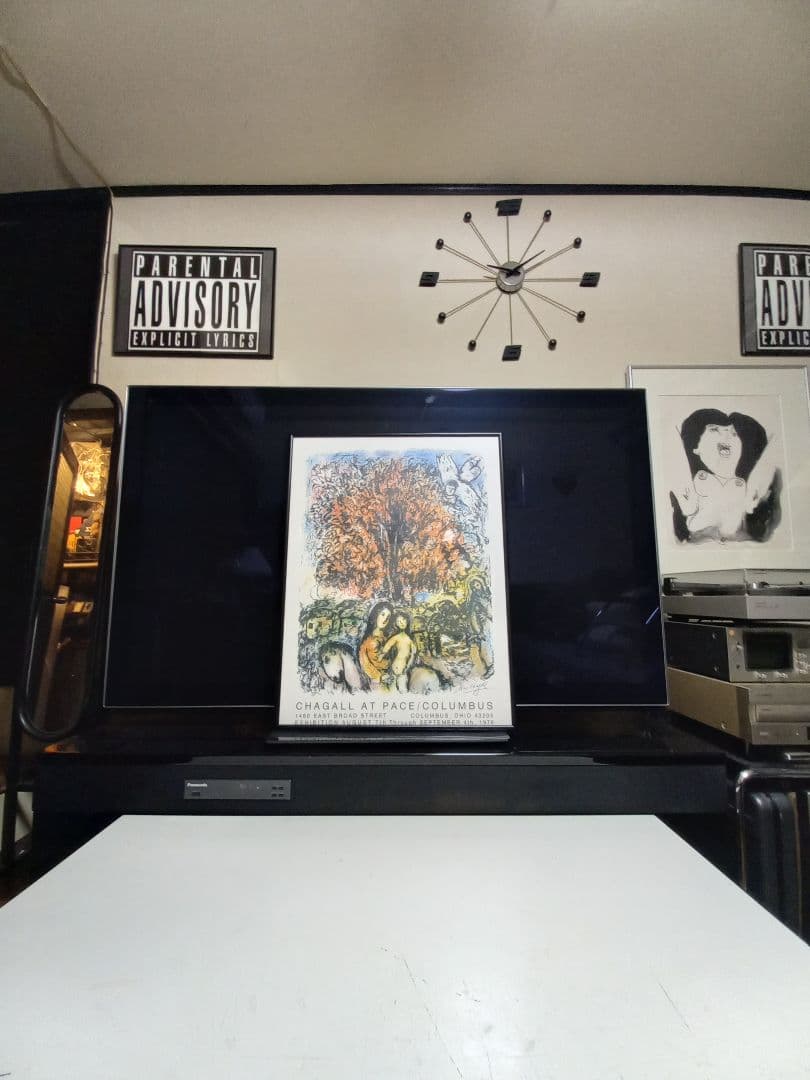 マルク　シャガール　大型　リトポスター　ラ　シュヴォーシェ　アメリカ　展示会