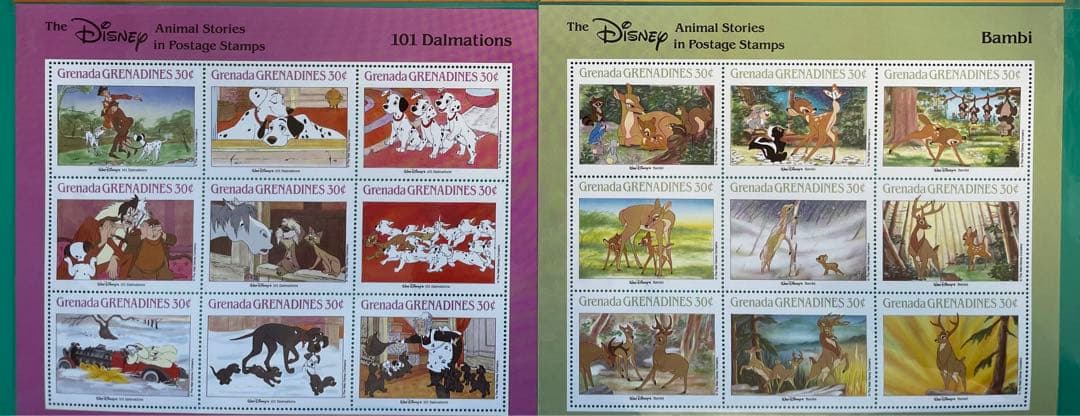 【6点まとめ売り】ディズニー 切手 Grenada GRENADINES
