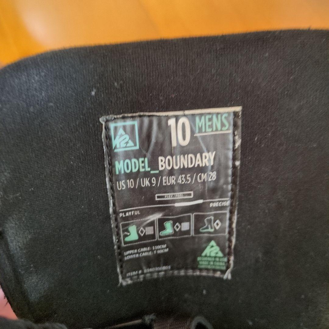 K2 BOUNDARY 28センチ　スノーボードブーツ　ダブルボア
