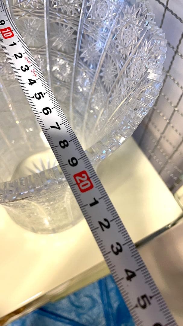 【未使用】ボヘミアグラス　500PK　花瓶　　クリスタルグラス【アンティーク】