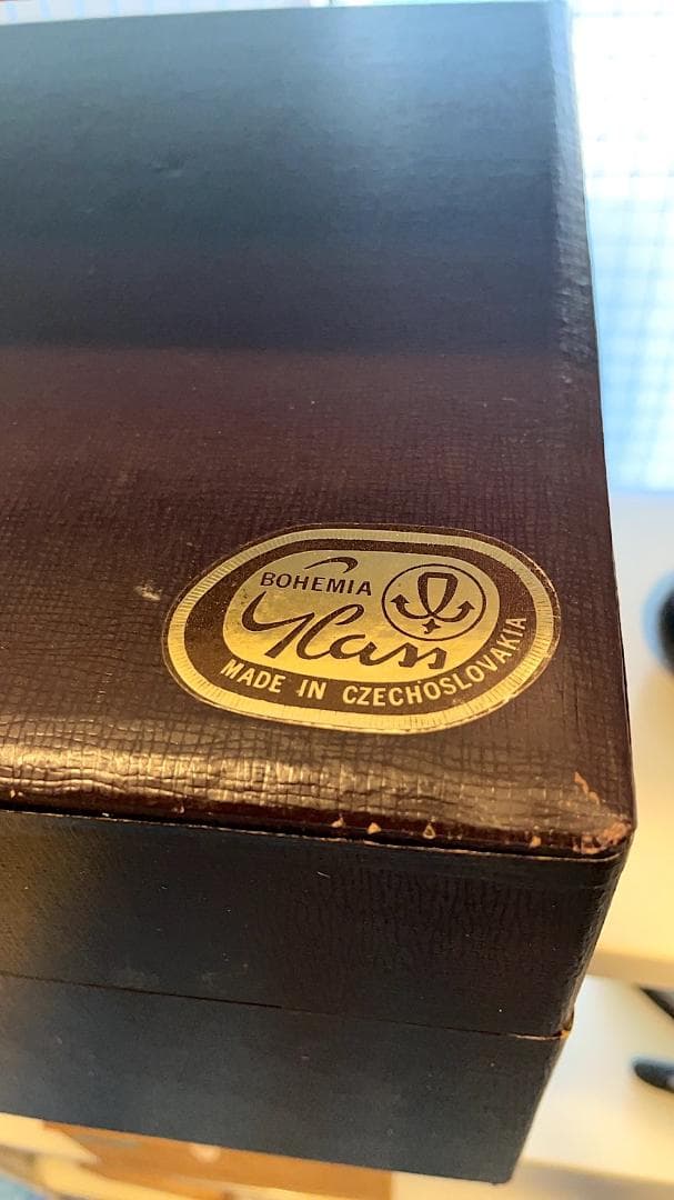 【未使用】ボヘミアグラス　500PK　花瓶　　クリスタルグラス【アンティーク】