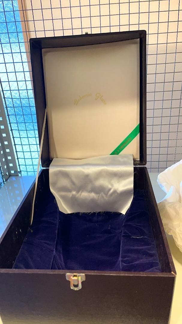 【未使用】ボヘミアグラス　500PK　花瓶　　クリスタルグラス【アンティーク】