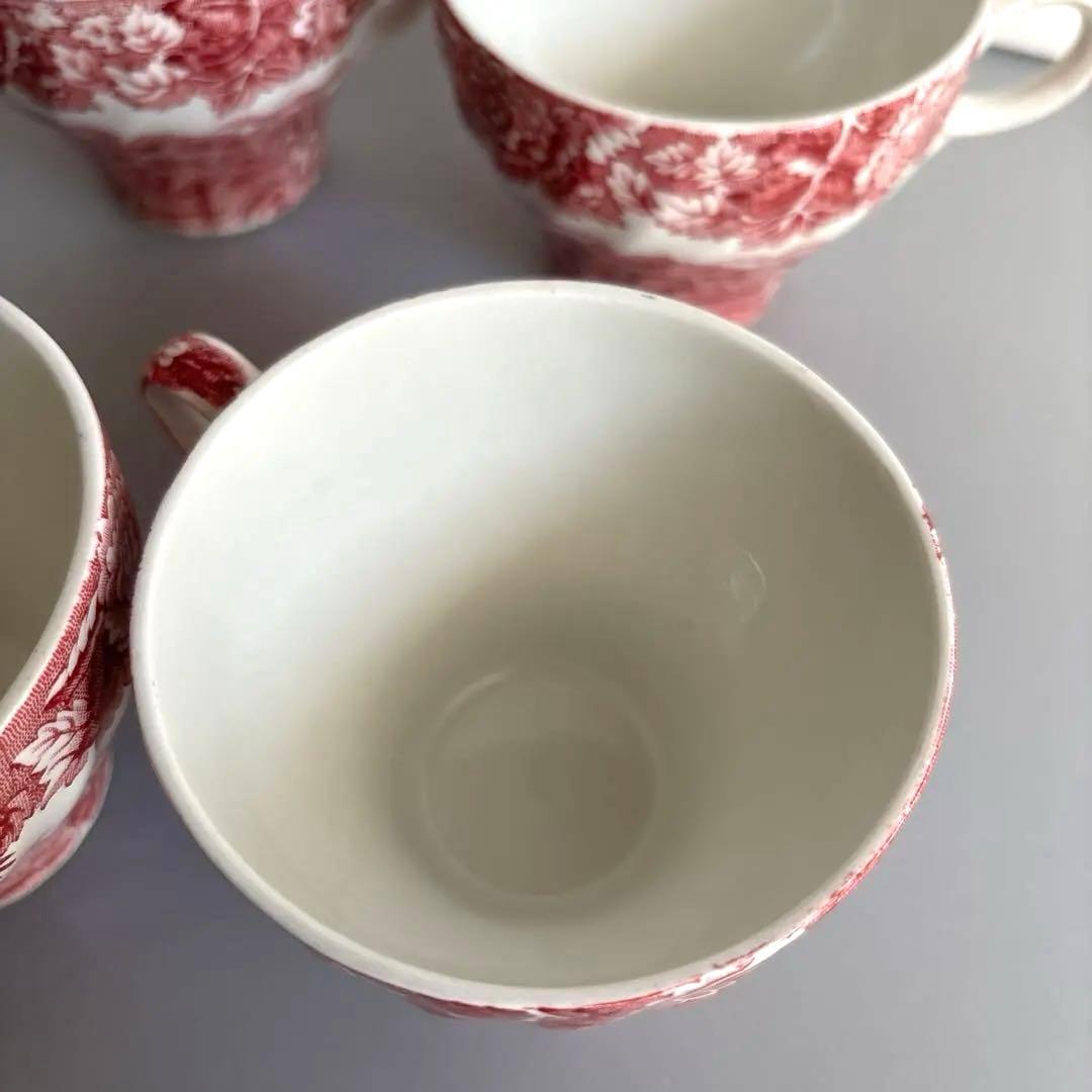 Wood&Sons/ティーカップ&ソーサー4客/エノクウッズ レッド