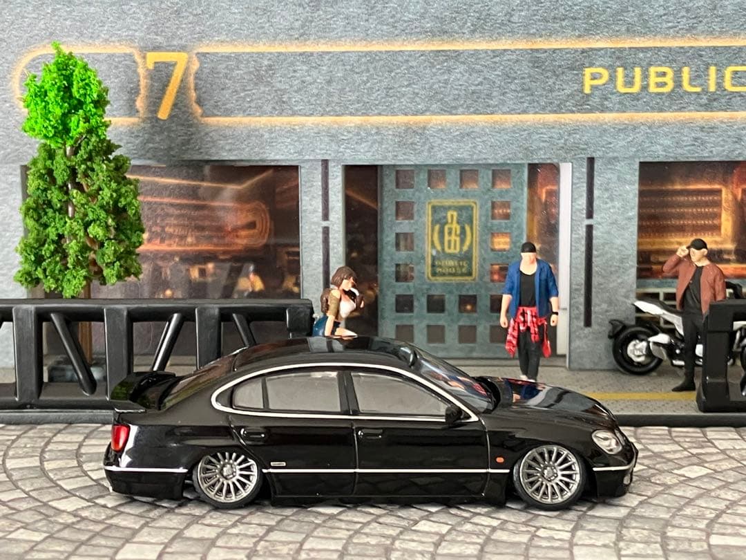 トヨタ　アリスト　改造　1/64 ミニカー　新車　改造