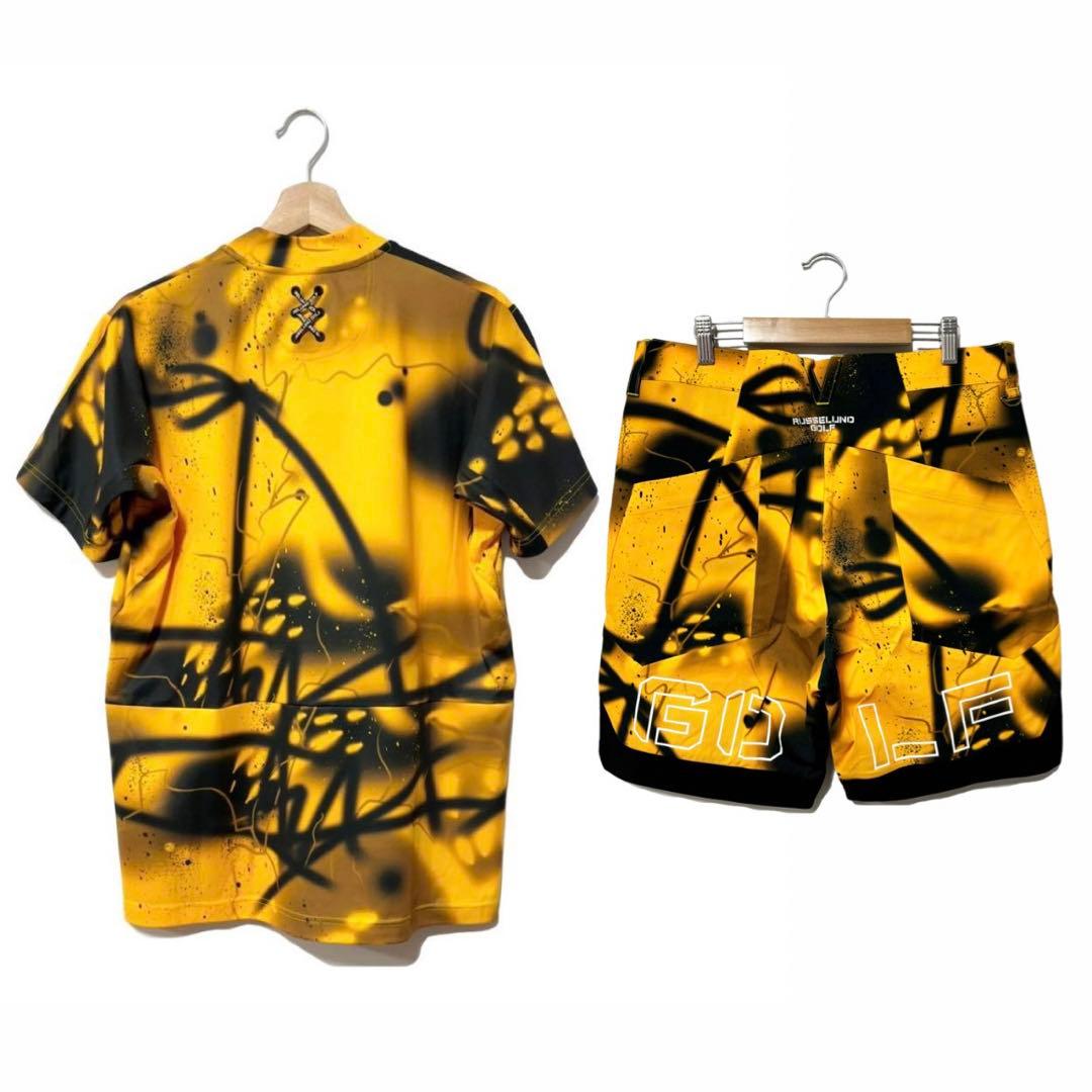 ラッセルノ ゴルフ ロゴプリント スプレー モックネック セットアップ M 4