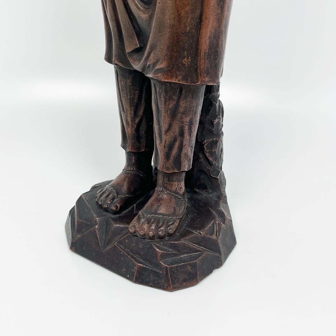 二宮金次郎 備前焼 桃蹊堂 置物 縁起物 オブジェ インテリア 骨董 昭和レトロ